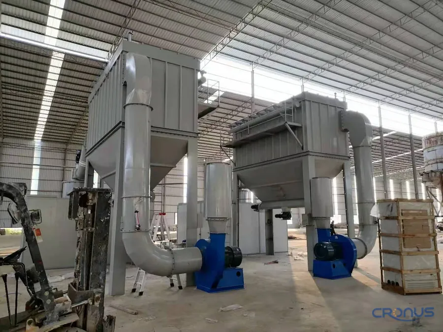 Pulse dust collector and pipeline of ultrafine powder plant case