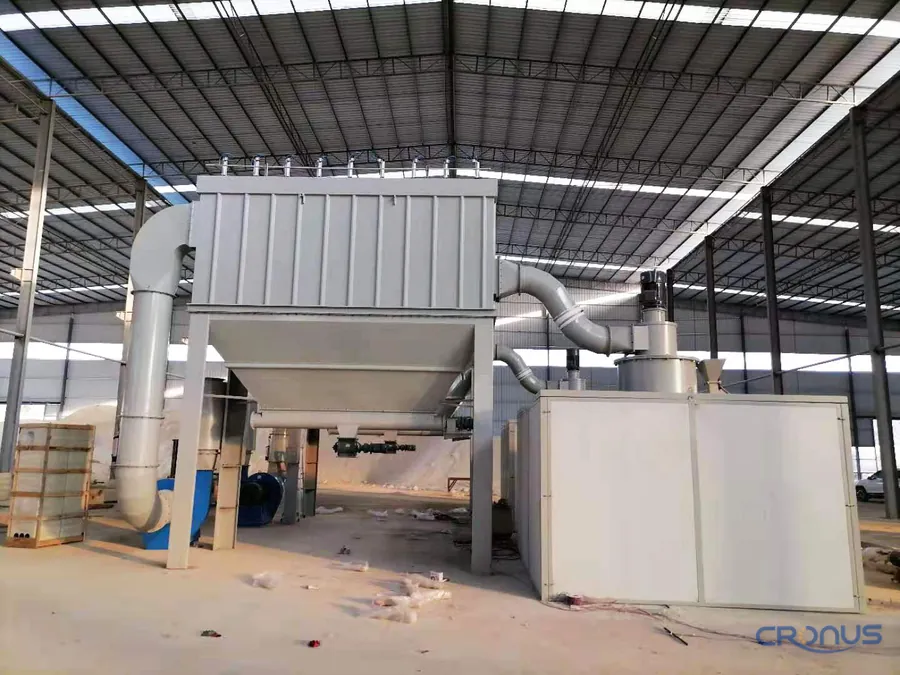 Multi-head ultrafine grinding plant running in customer factory
