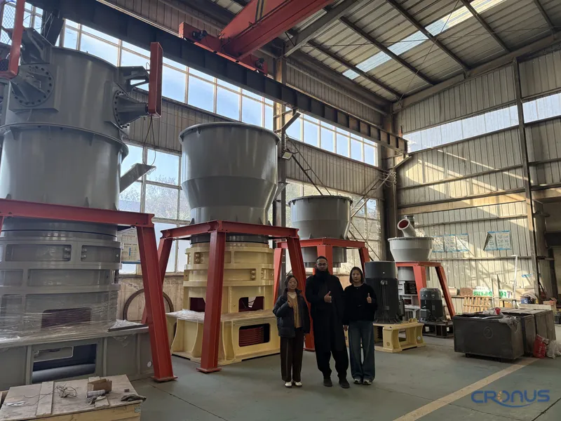 Customer reviewing grinding mill drawings with Cronus engineers